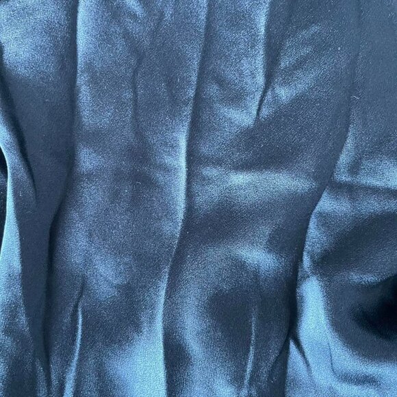 Vince Silk Cap Sleeve Ruched Back Shirt | Black | Women’s Size Medium - Picture 4 of 6